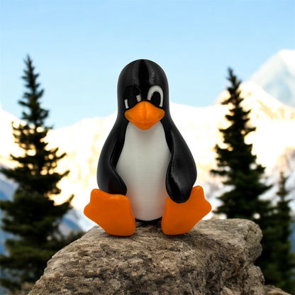 Skeptical Tux Linux Penguin